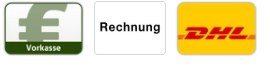 Vorkasse, Rechnung und DHL